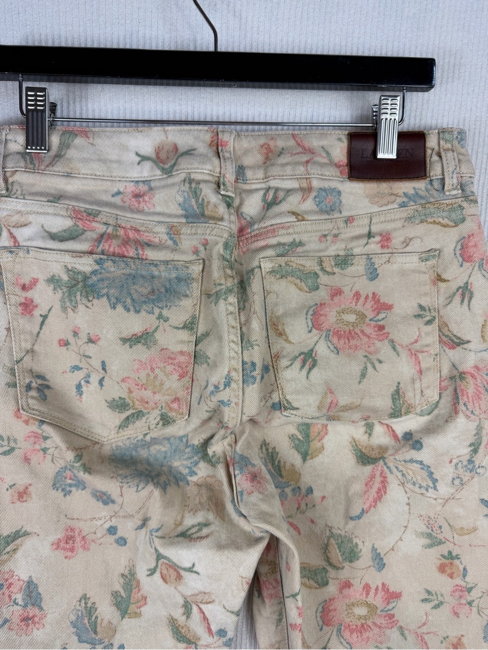 Lauren Ralph Lauren Floral Print Premier Skinny Ankle Jeans Size 10 Cottagecore - Picture 7 of 14